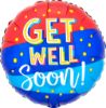 Picture of 17'' Get Well Soon Bouncy Type Foil Balloon  (helium-filled)