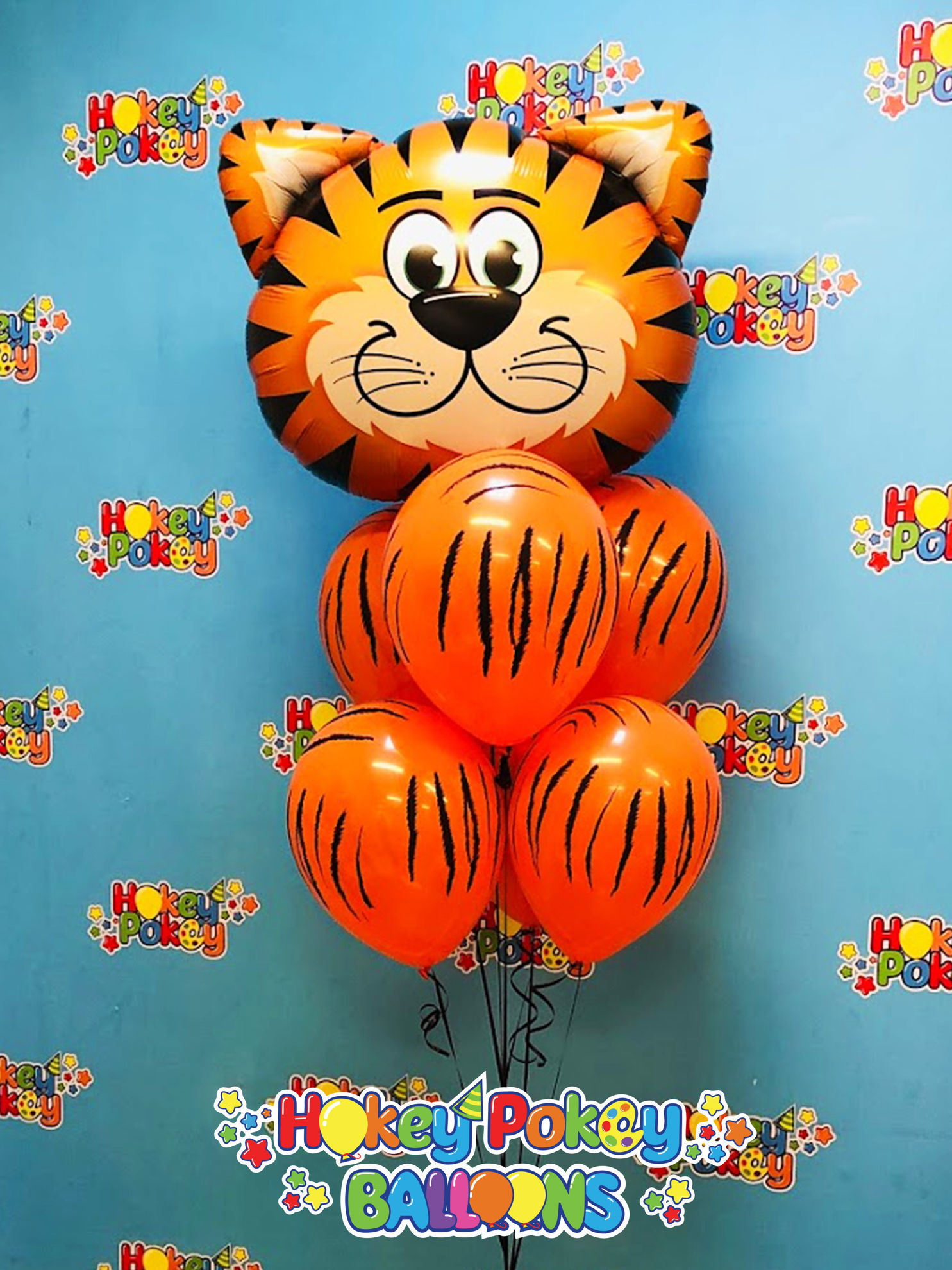 Picture of 30'' Tickled Tiger Foil Balloon  (helium-filled)