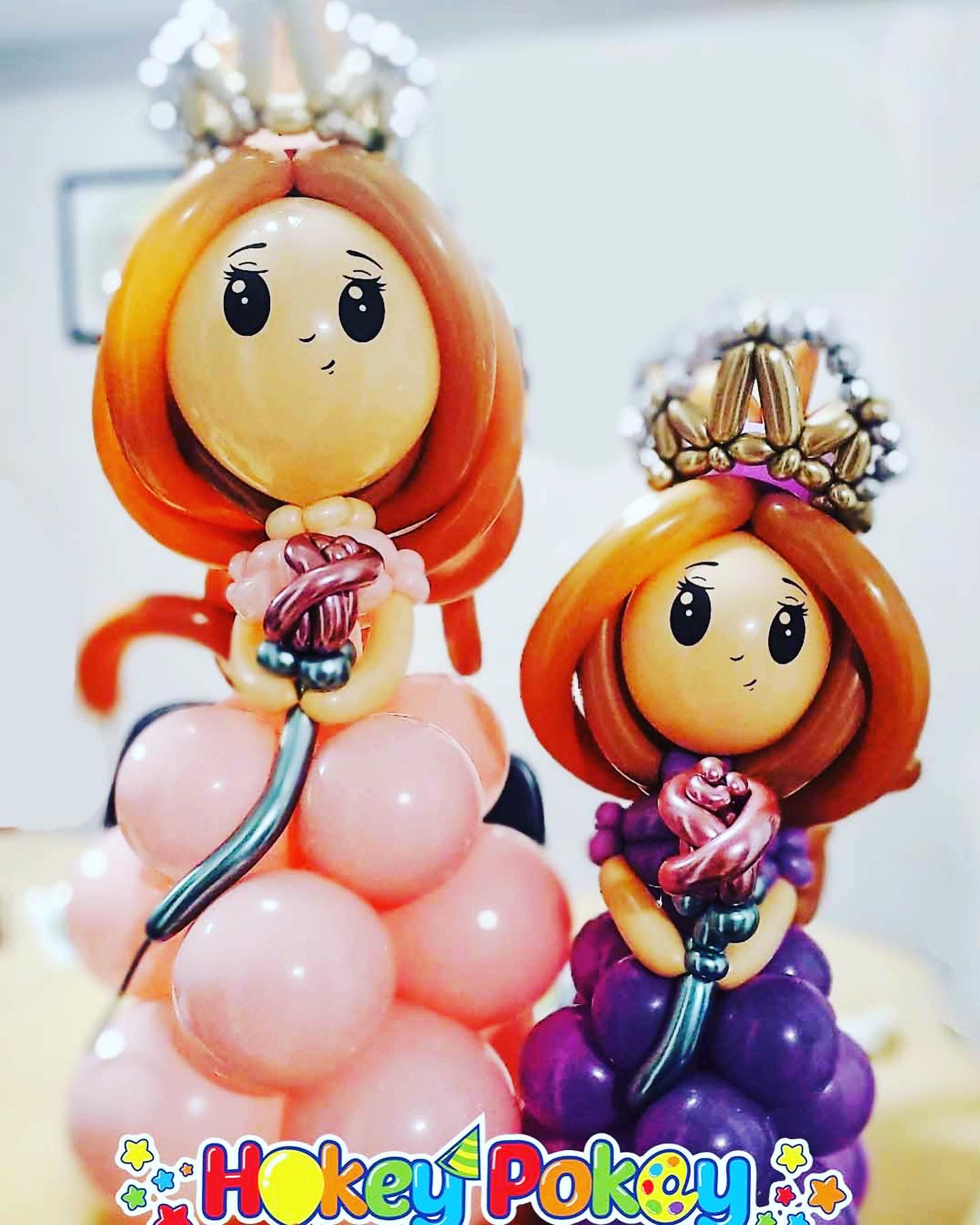 Picture of Princess with Rose - Balloon Centerpiece - 3.5 ft