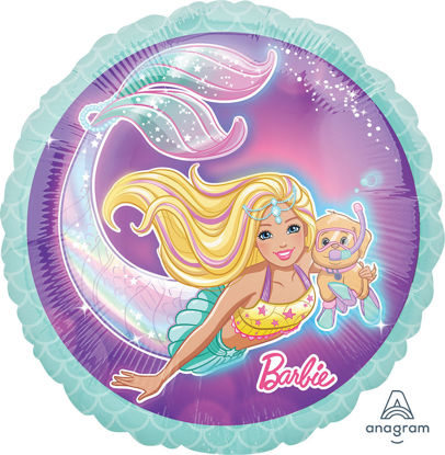 Picture of 17" Mermaid Barbie Birthday Balloon (helium-filled)