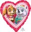 Picture of 17" Paw Patrol Skye and Everest Heart Balloon (helium-filled)