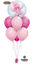Picture of Baby Girl Teddy Bear Balloon Bouquet (7pc)