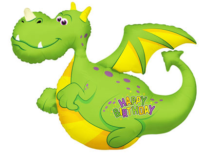 Picture of 36" Birthday Dragon - Foil Balloon (helium-filled)