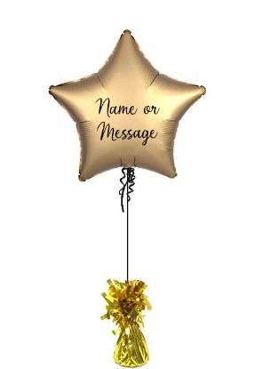 Picture of 18" Personalised  Star Foil Balloon (helium-filled) 