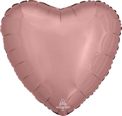 Picture of 17" Rose Gold Heart Foil Balloon (helium-filled) 