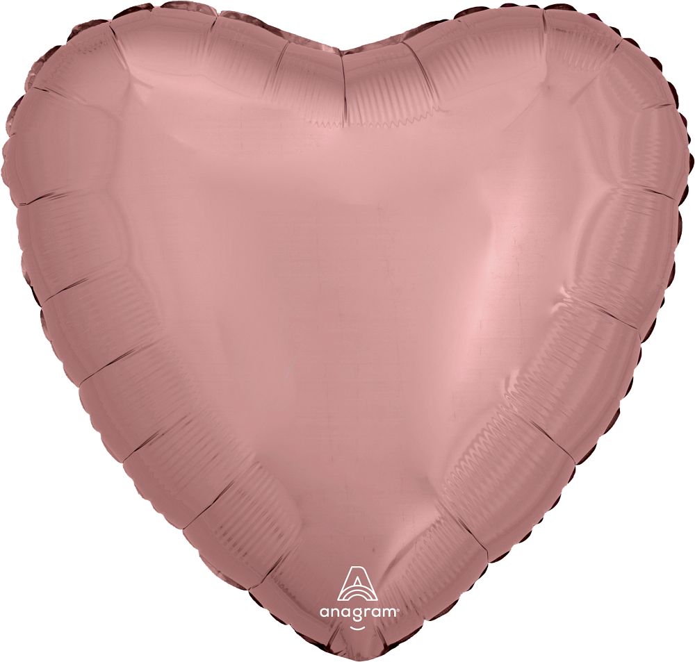Picture of 18" Rose Gold Heart Foil Balloon (helium-filled) 