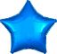 Picture of 19" Metallic Blue Star Foil Balloon (helium-filled) 