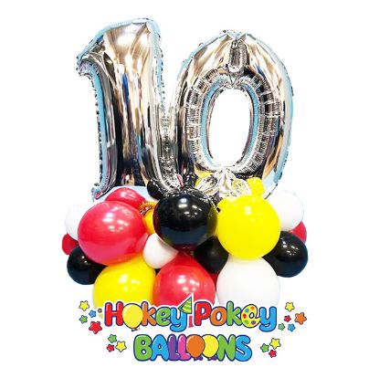 Picture of 16'' 2 Foil  Numbers - Balloon Table Centerpiece Arrangement (air filled) 