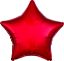 Picture of 19" Metallic Red Star Foil Balloon (helium-filled)  