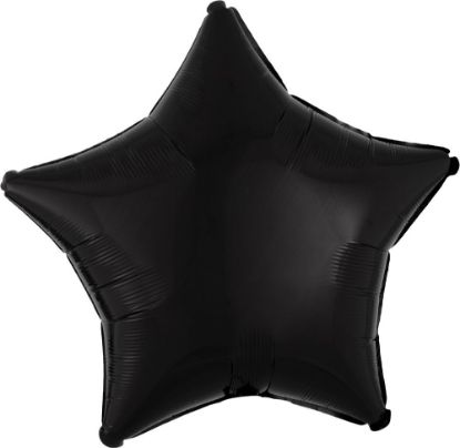 Picture of 19" Black Star Foil Balloon (helium-filled) 