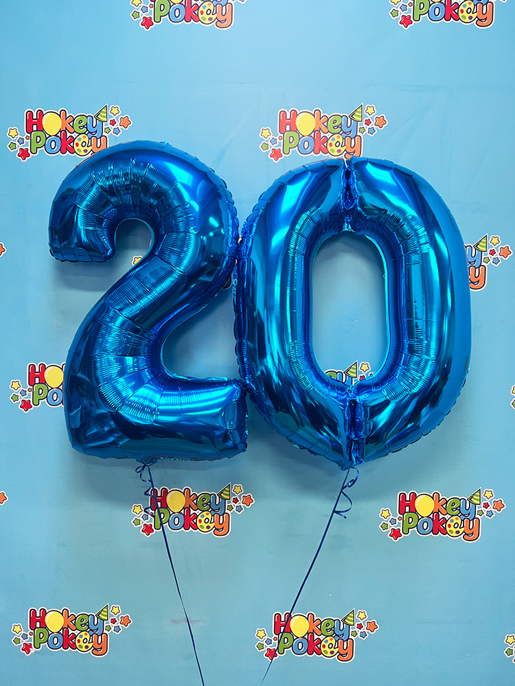 Picture of 26''Blue  Number 2 - Foil Balloon (helium-filled)