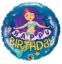Picture of 18'' Happy Birthday Mermaid Foil Balloon (helium-filled) 