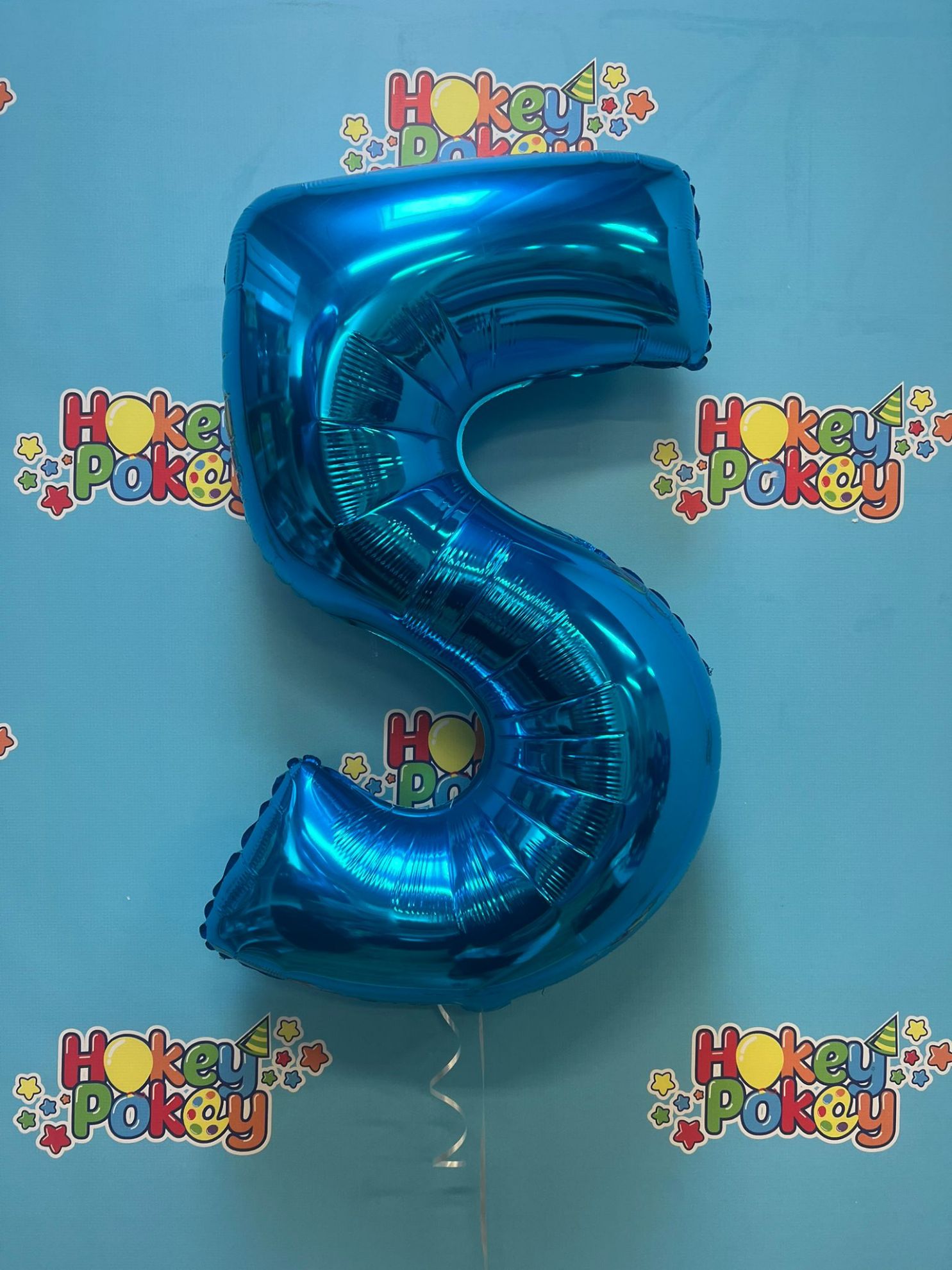 Picture of 26''Blue  Number 5 - Foil Balloon (helium-filled)