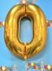 Picture of 26'' Gold Number 0 - Foil Balloon (helium-filled)