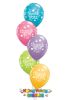 Picture of 11'' Thank you - Festive Balloon Bouquet (up to 13 balloons)