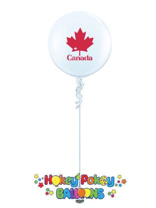 Picture of Patriotic Maple Leaf  3FT  Giant Balloon (helium-filled)