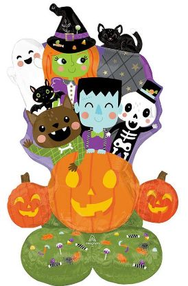 Picture of 48" Monster Mingle Pumpkin AirLoonz Balloon (air-filled)