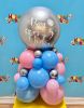 Picture of No Mess Gender Reveal Golden  Balloon Centerpiece (air filled)